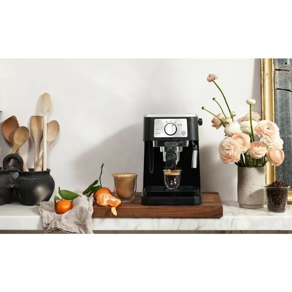 De'Longhi Espresso Machine, 15 Bar Pump, Milk Frother, Black/Stainless, EC260BK - Picture 5 of 11